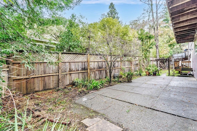 view of patio / terrace featuring a fenced backyard