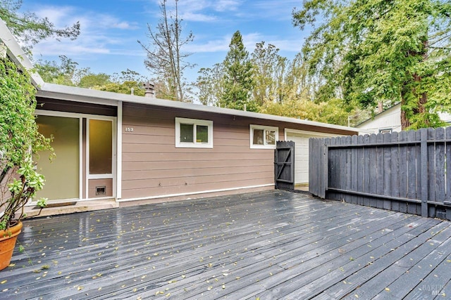 wooden deck with fence