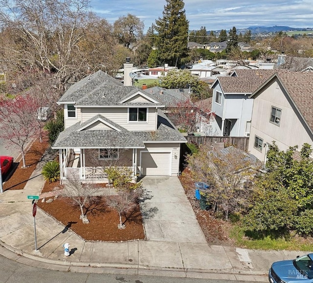 birds eye view of property