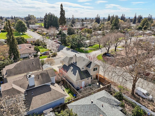 bird's eye view with a residential view