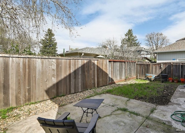 view of patio / terrace featuring a fenced backyard