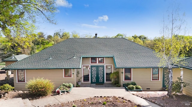 11747 Creek Hollow Rd, Healdsburg, CA 95448 - view of front of house featuring french doors