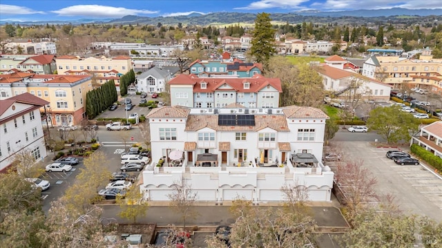 bird's eye view with a residential view