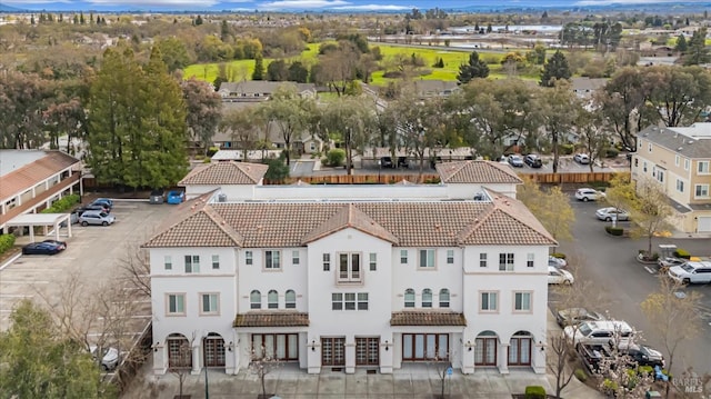 aerial view with a residential view