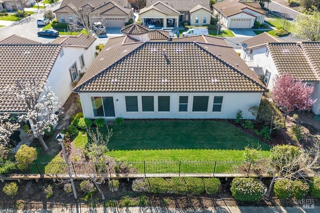drone / aerial view featuring a residential view