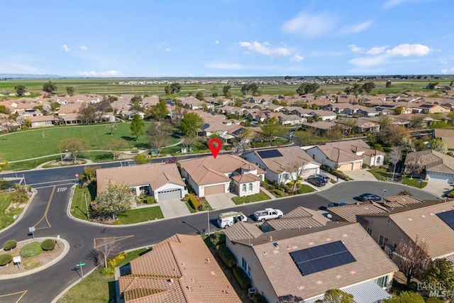 bird's eye view with a residential view