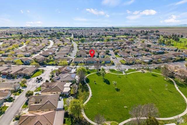 bird's eye view with a residential view