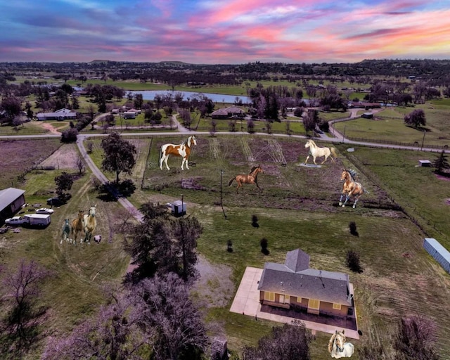 9862 Whalen Rd, Wallace, CA 95252 - aerial overview of property's location with rural landscape and a nearby body of water