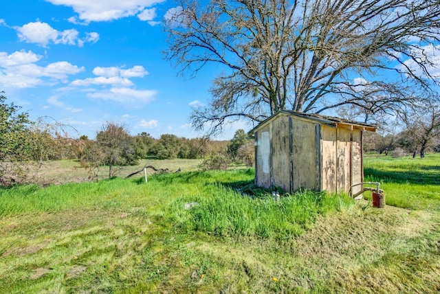 9862 Whalen Rd, Wallace, CA 95252 - view of yard featuring a storage shed, an outdoor structure, and a view of rural / pastoral area