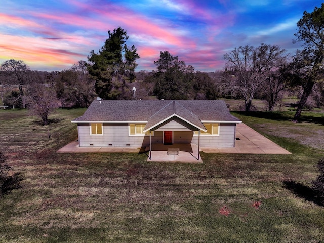 9862 Whalen Rd, Wallace, CA 95252 - rear view of house with a patio area and a yard