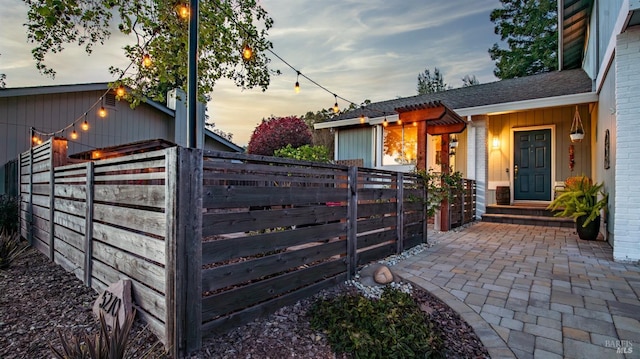 exterior space with fence