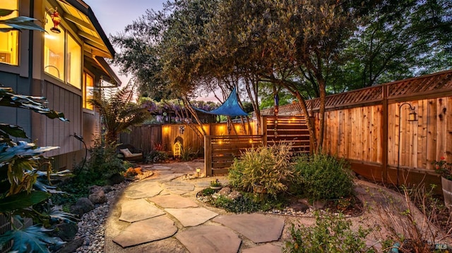 view of patio / terrace featuring a fenced backyard