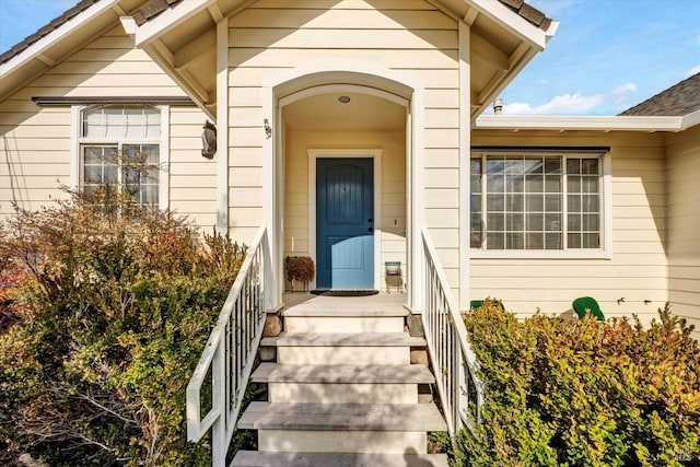 view of doorway to property