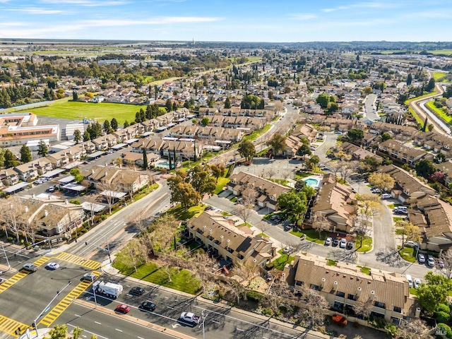 drone / aerial view with a residential view