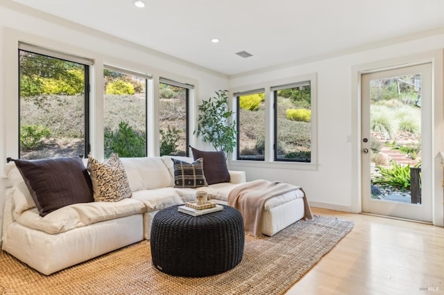 sunroom / solarium with plenty of natural light