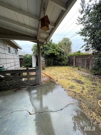 view of patio with a fenced backyard