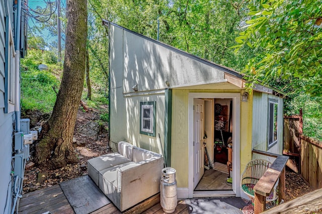 view of outbuilding with an outdoor structure