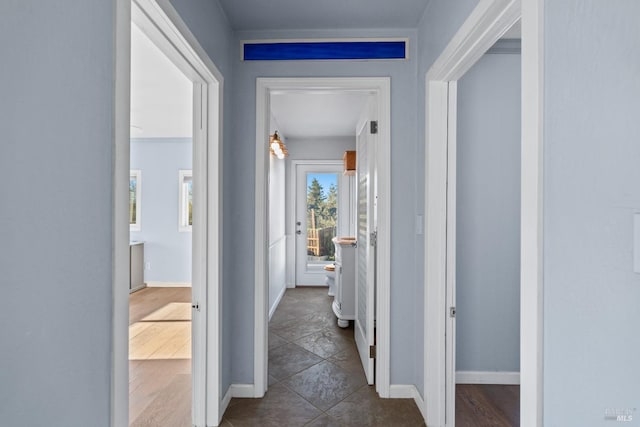 corridor with baseboards