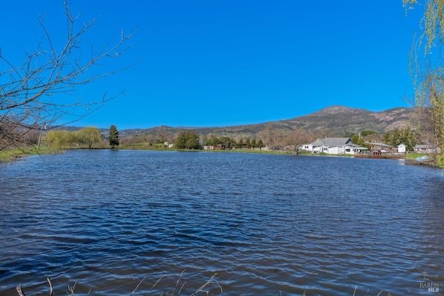 view of water feature featuring a mountain view