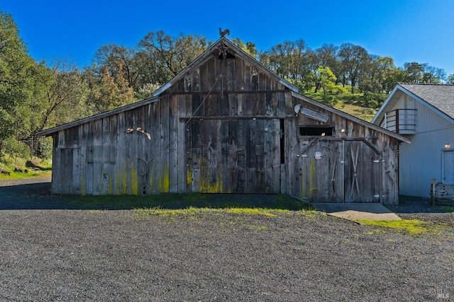 view of barn