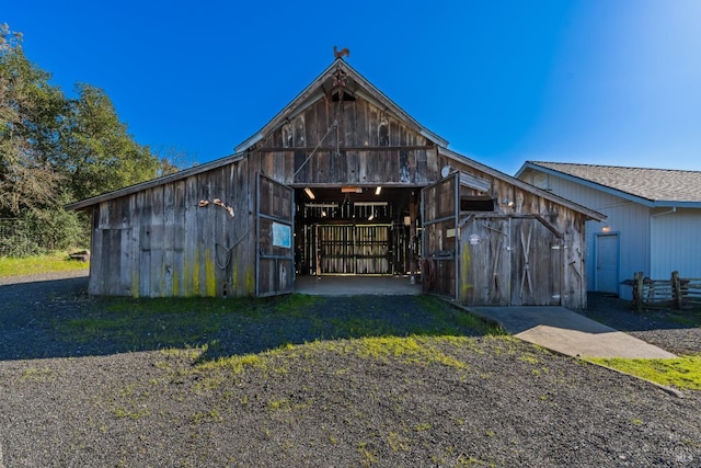 view of barn