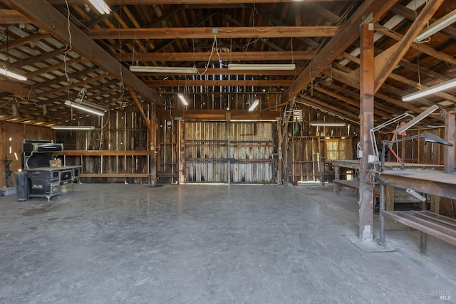 miscellaneous room with vaulted ceiling