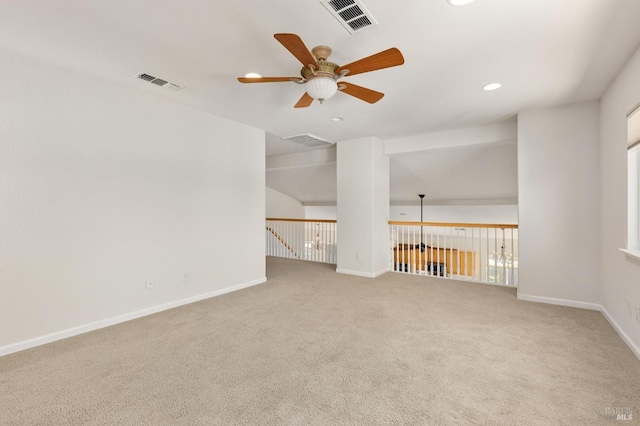2550 Duncan St, Dixon, CA 95620 - empty room featuring ceiling fan, carpet floors, baseboards, and recessed lighting