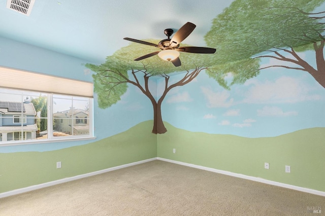 2550 Duncan St, Dixon, CA 95620 - empty room featuring carpet floors, baseboards, and a ceiling fan