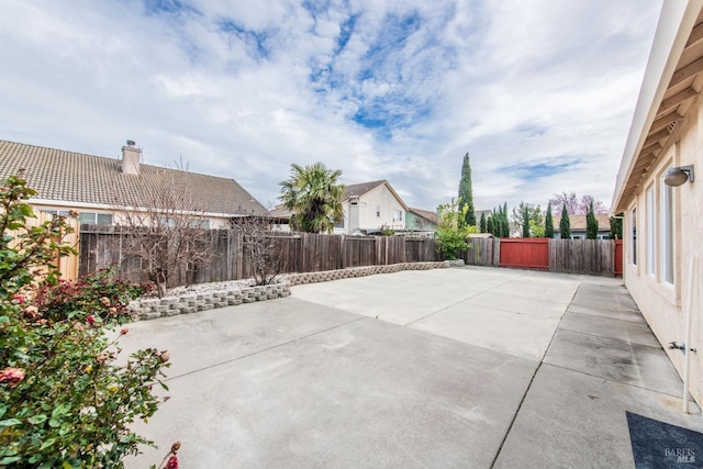 view of patio with a fenced backyard