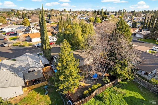 bird's eye view with a residential view