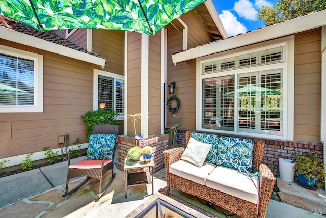 view of patio / terrace with an outdoor hangout area