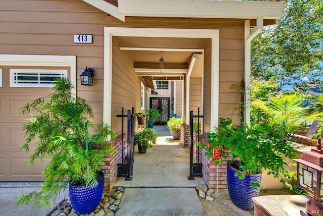 view of doorway to property