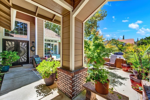 view of patio / terrace featuring a porch