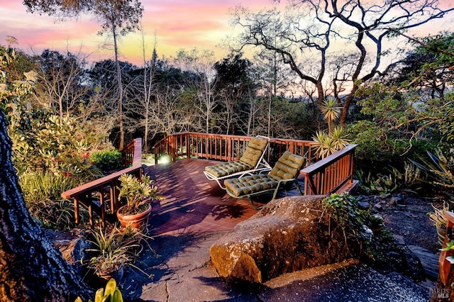 view of wooden terrace