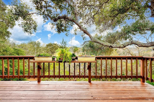 view of wooden deck