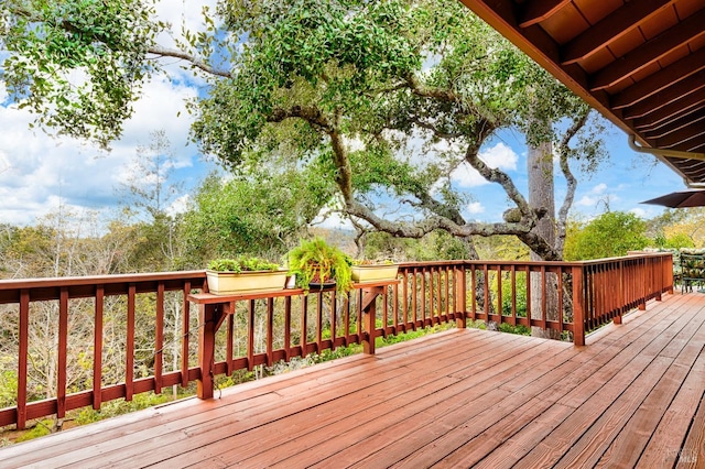 view of wooden terrace