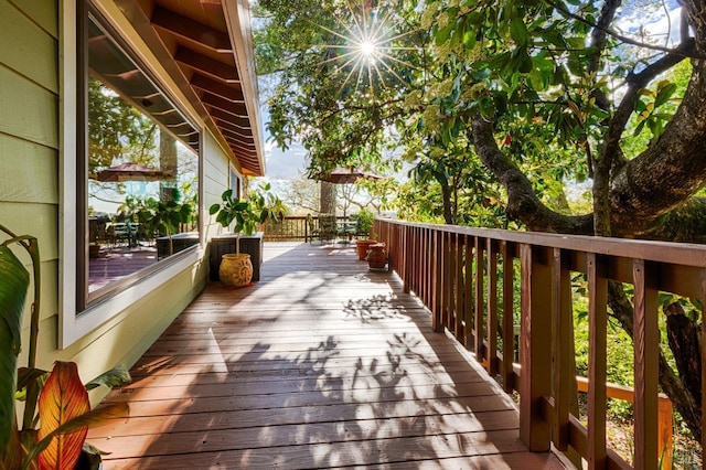 view of wooden deck