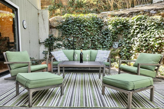 exterior space with outdoor lounge area and a patio area