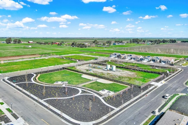 aerial view with a rural view