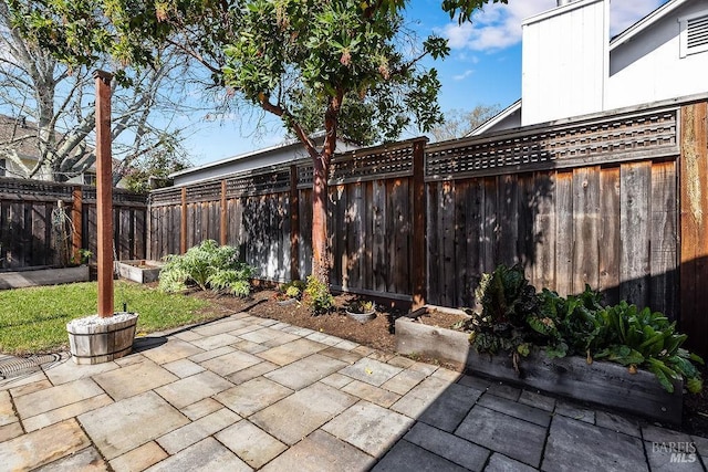 view of patio / terrace featuring a fenced backyard