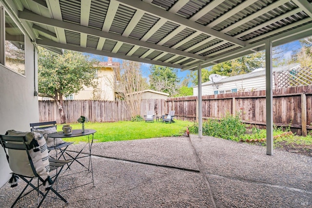 view of patio / terrace featuring a fenced backyard