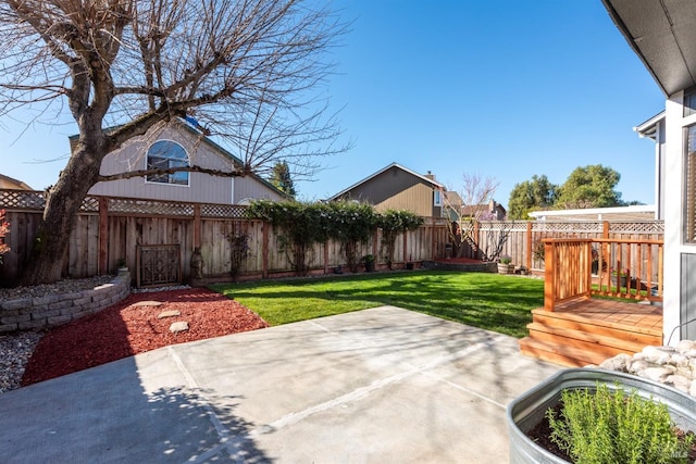 view of patio / terrace with a fenced backyard