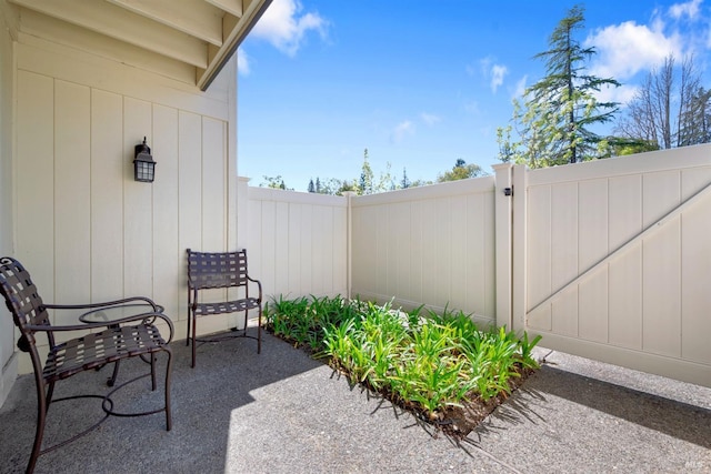 view of patio / terrace with fence