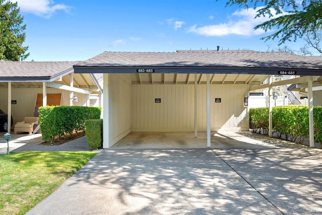 exterior space with driveway