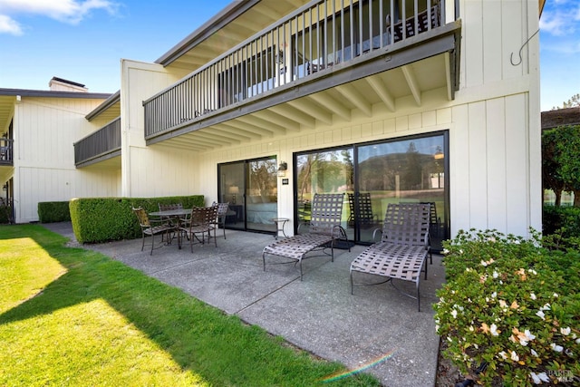 view of patio / terrace featuring a balcony