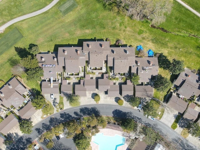 drone / aerial view with a residential view