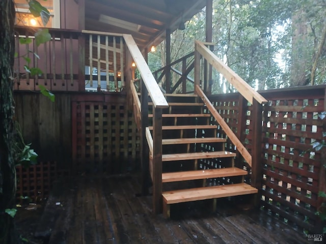 deck with stairway