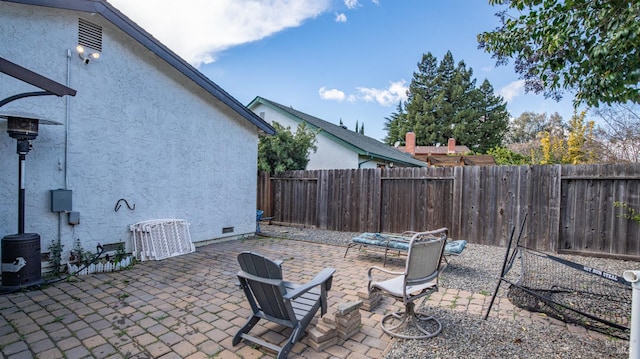 view of patio / terrace with a fenced backyard