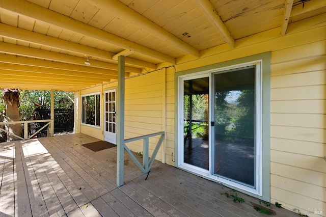 view of wooden terrace