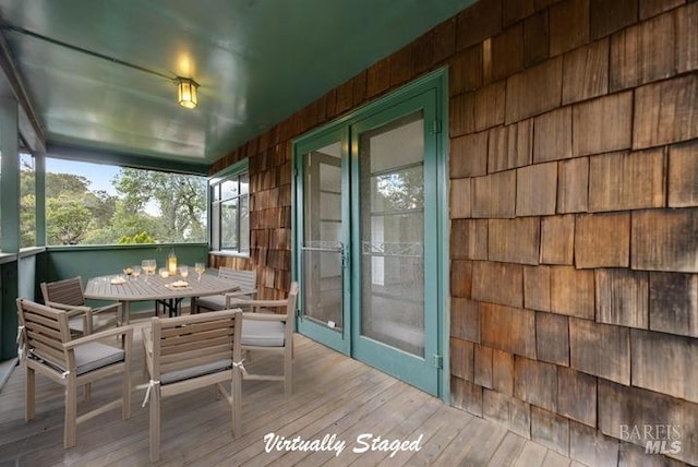 view of sunroom